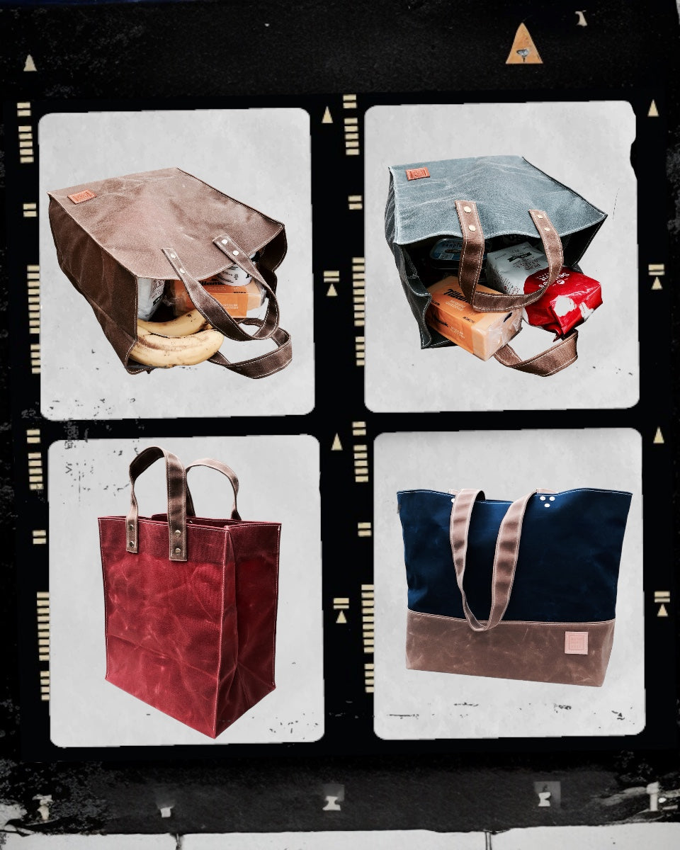 Large Waxed Canvas Bags