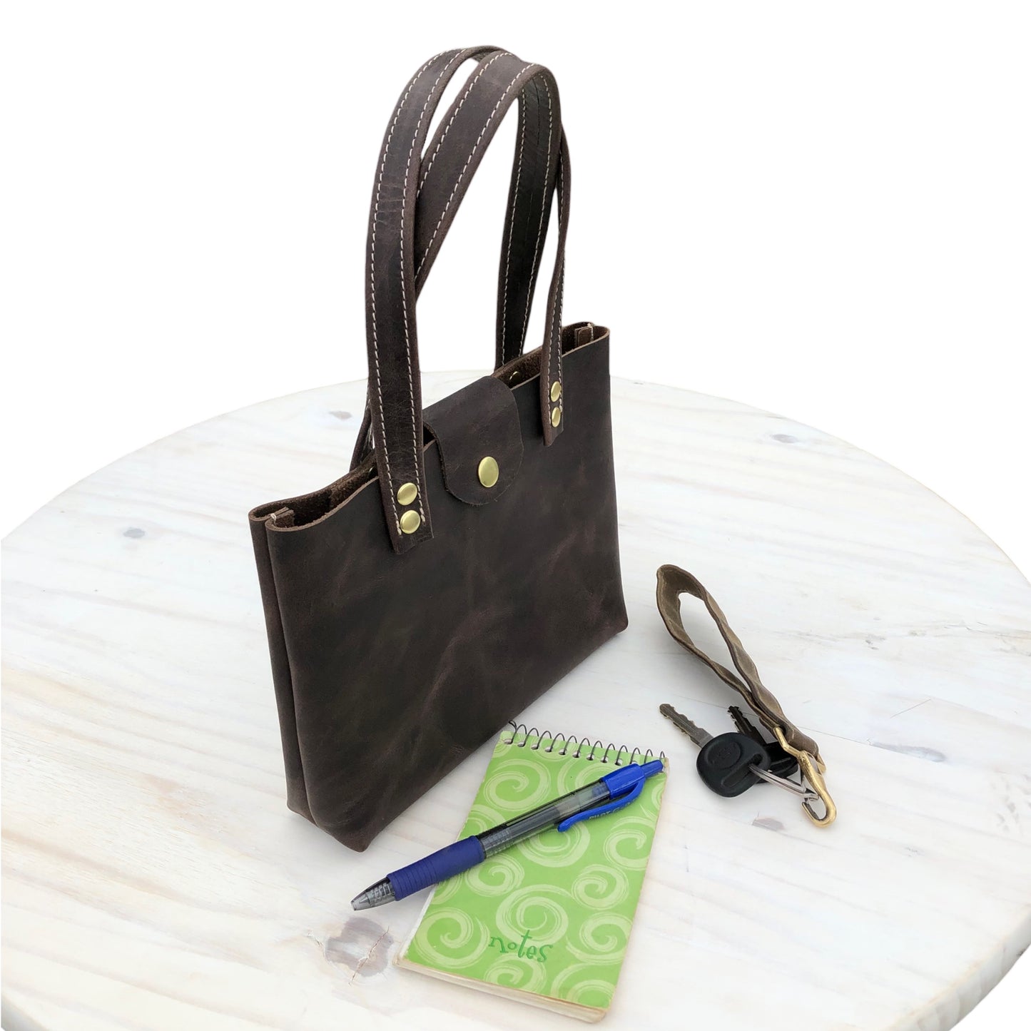 Leather Mini Tote Bag