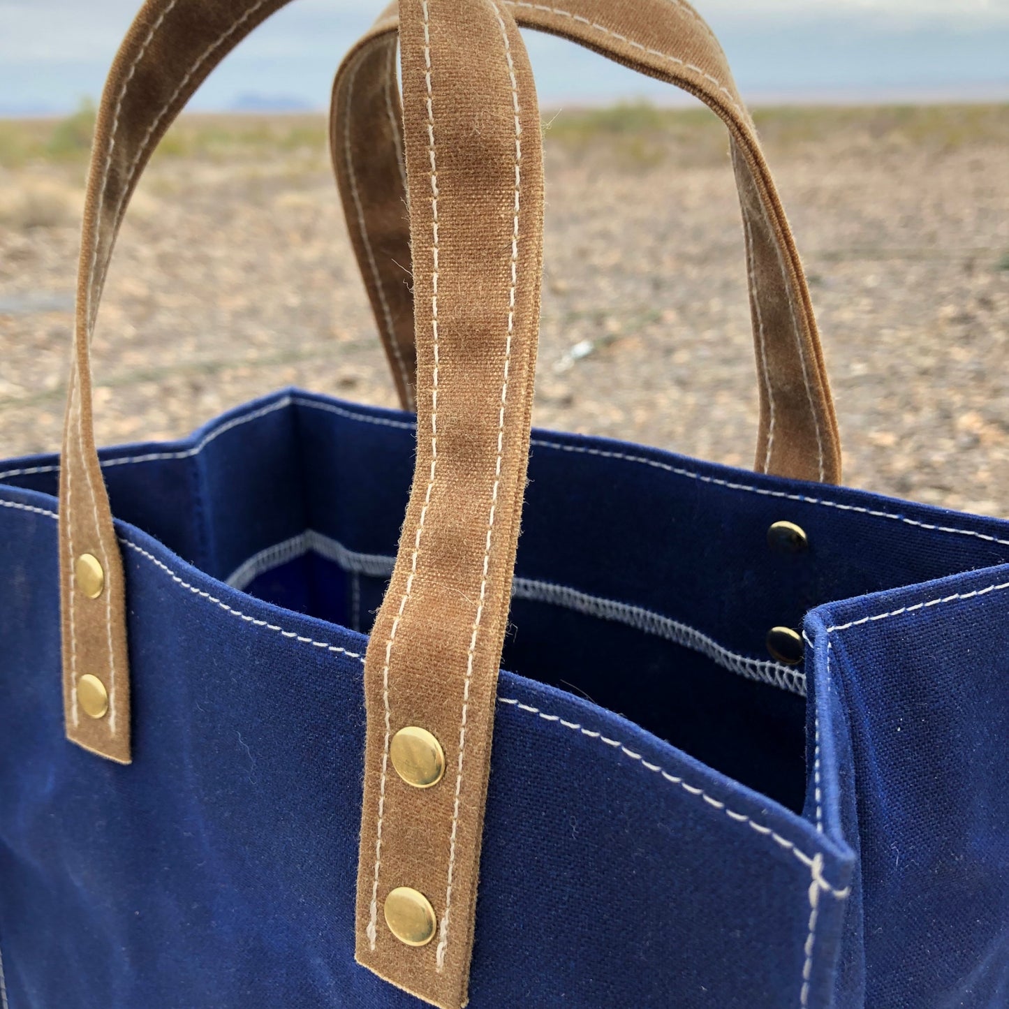 Small Waxed Canvas Tote Bag - All Color Options