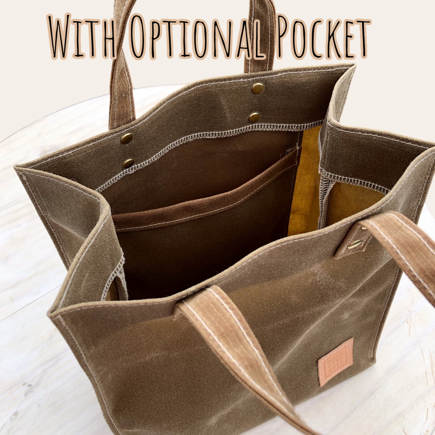 Small Waxed Canvas Tote Bag - All Color Options