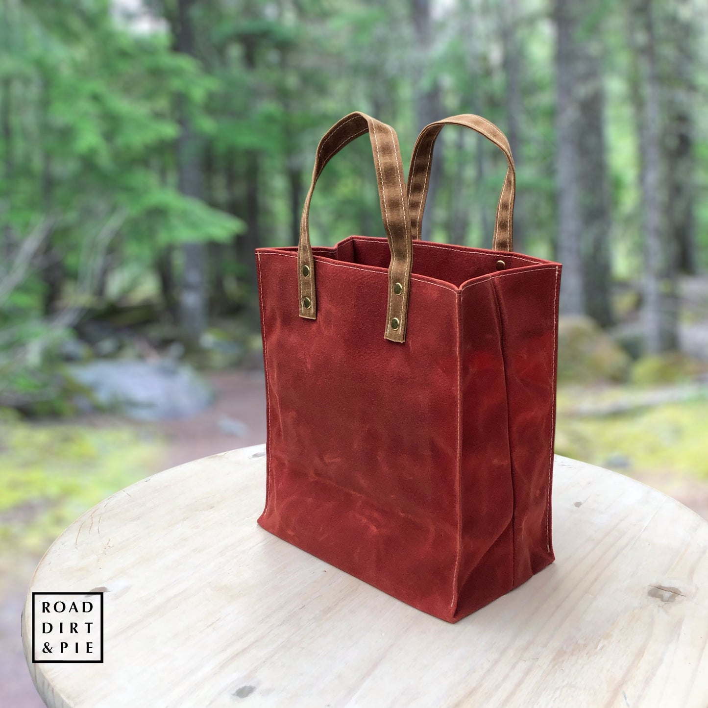 Small Waxed Canvas Tote Bag - Sequoia