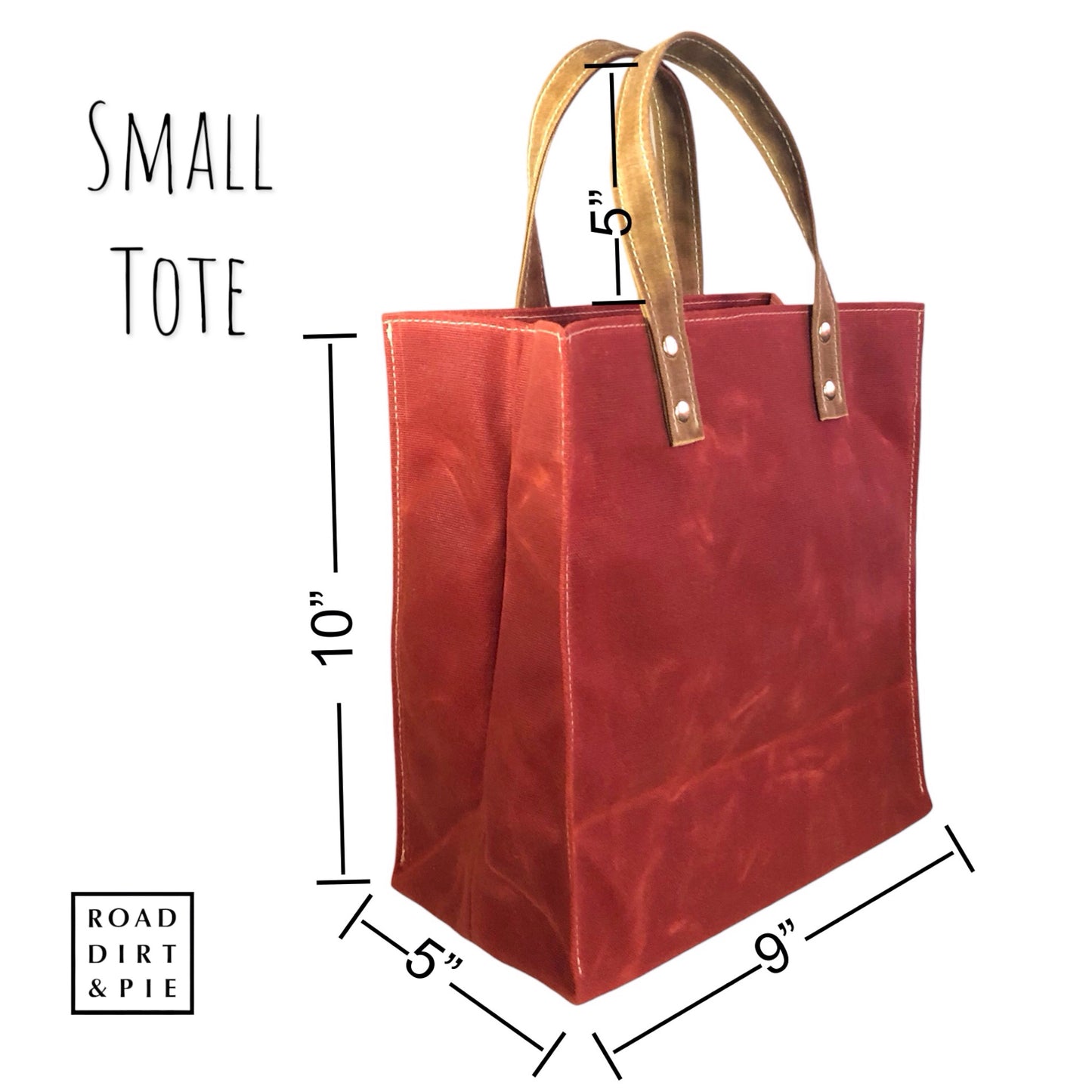 Small Waxed Canvas Tote Bag - All Color Options